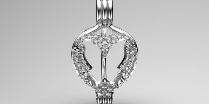 1024x768 Sets :: Pendant Settings - Diamond Butterfly Pendant Setting Only