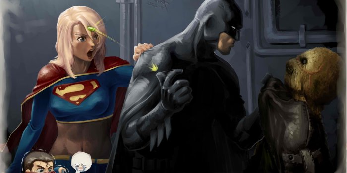 3661x2552 Batman, DC Comics, Supergirl, Scarecrow (character) Wallpaper