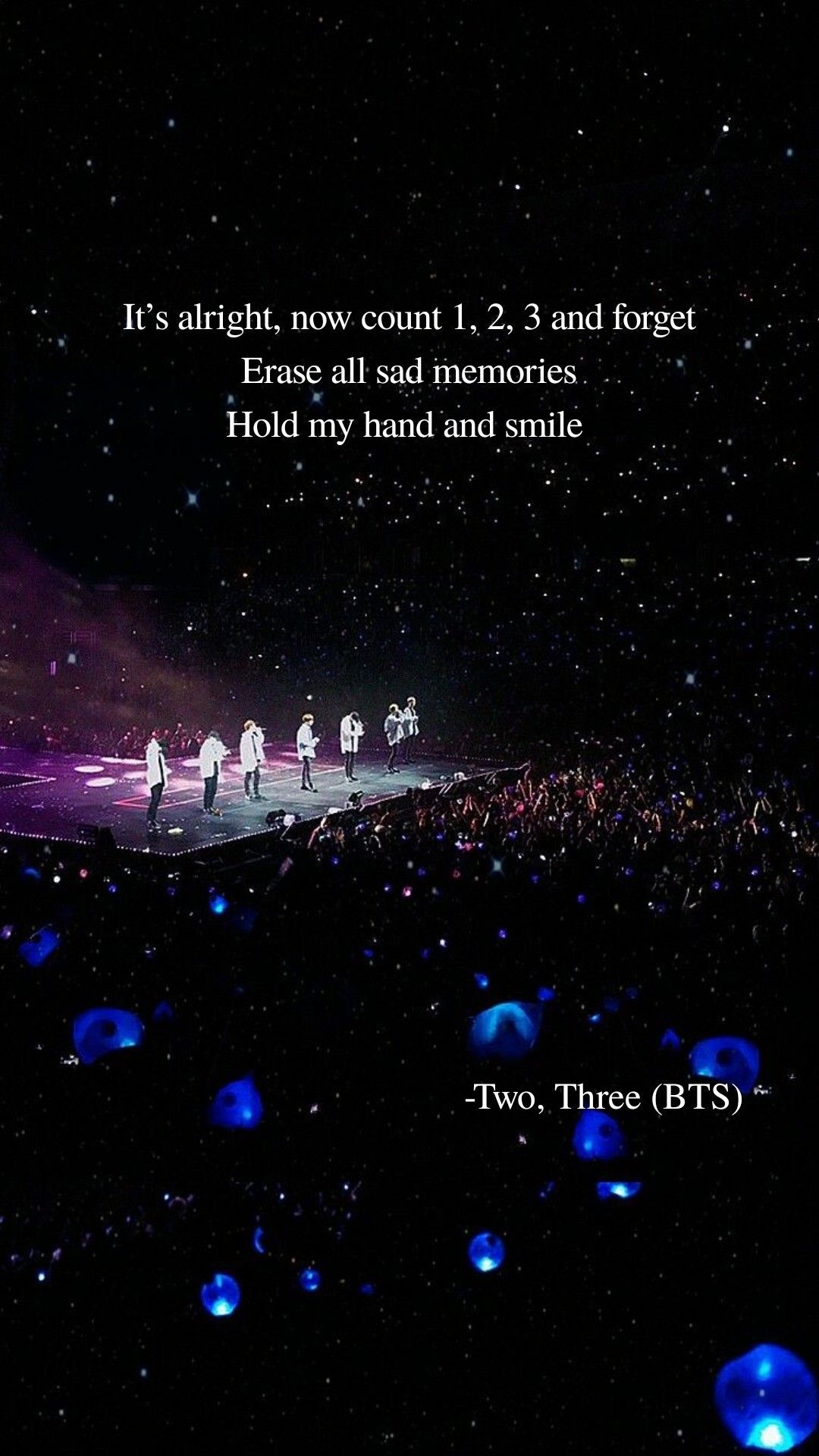 1080x1920 Two, Three (BTS) lyrics wallpaper | KPOP Lyrics Wallpaper | Bts