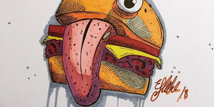 1080x1080 Durr Burger ______ #marker #ink #art #artist #artsy #artislife