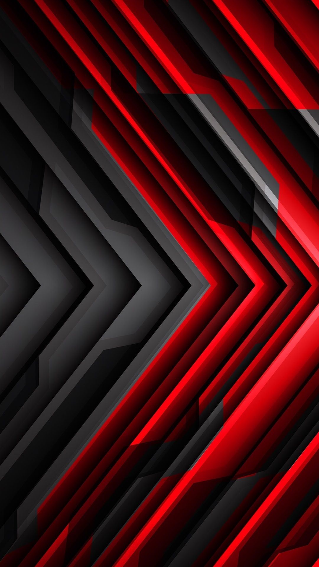 1080x1920 Black and red striped arrow, abstract 1080x1920 iPhone 8/7/6/6S Plus