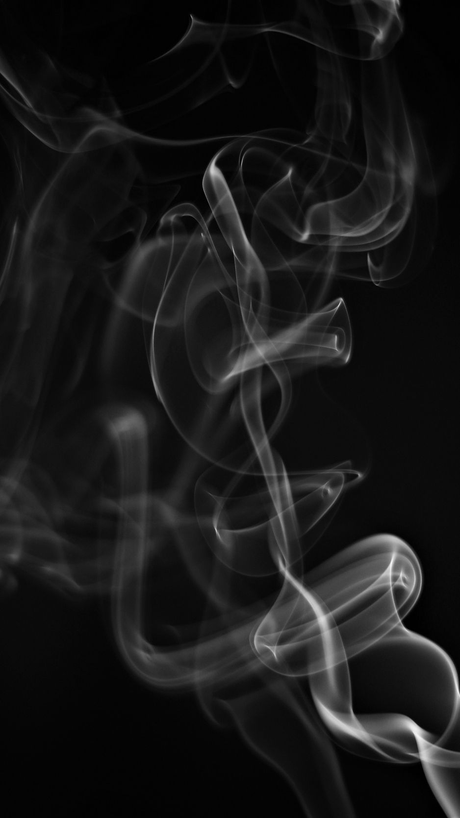 938x1668 Download wallpaper 938x1668 smoke, white, wriggling, black