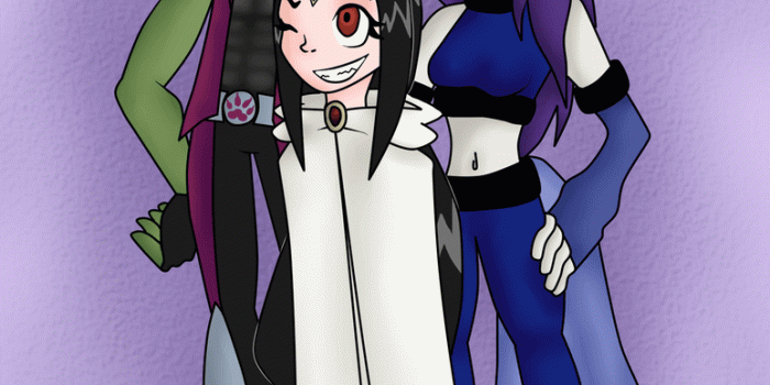 774x1032 Commission: Beast Boy, Mimi and Raven by BeastGreen | Beast boy and