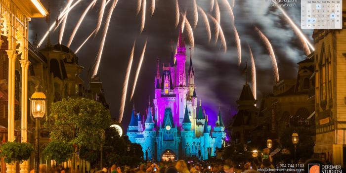 1920x1080 2014 04 April Wallpaper – Disney World Fireworks Castle Main Str