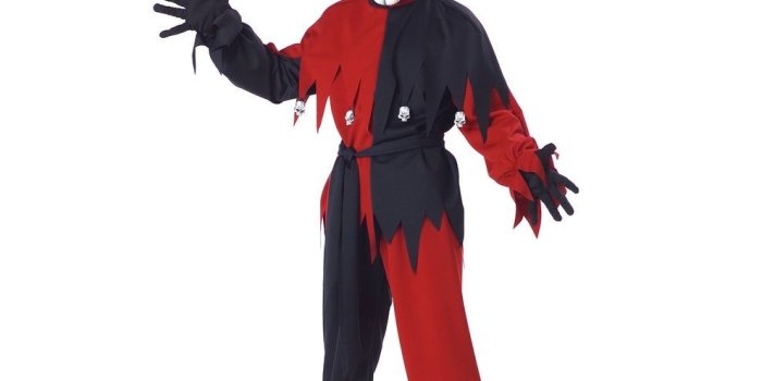 990x990 California Costumes Wicked Evil Jester Child Costume (Red/Black) - Black/Red