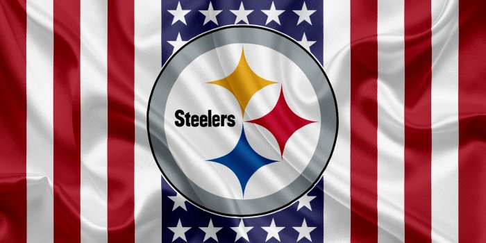 3840x2400 Download wallpapers Pittsburgh Steelers, 4k, logo, emblem, silk