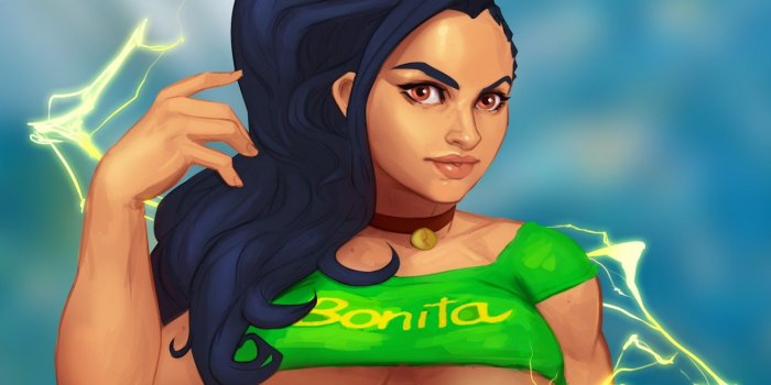 1332x850 Wallpaper chest, girl, fighter, street fighter, brazilian, laura