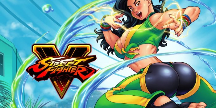 1600x900 Download wallpaper ass, chest, girl, smile, ass, art, Street Fighter