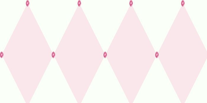 1000x1000 DK5972-Walt Disney Kids Harlequin Wallpaper-Pink-White with Pink Gems
