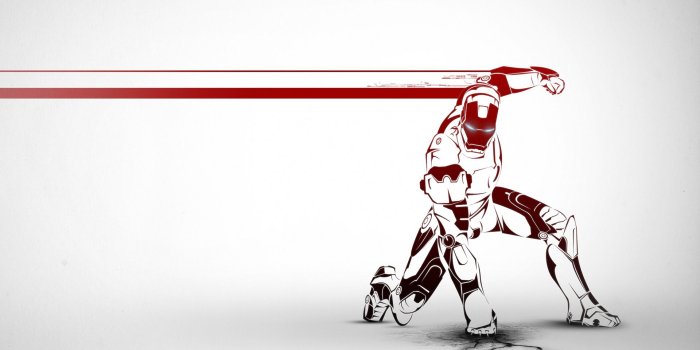 1920x1200 Iron Man Red Art White Wallpaper HD Free Deskt #10310 Wallpaper