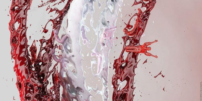 1080x1920 White Red Liquid Splash Android Wallpaper free download