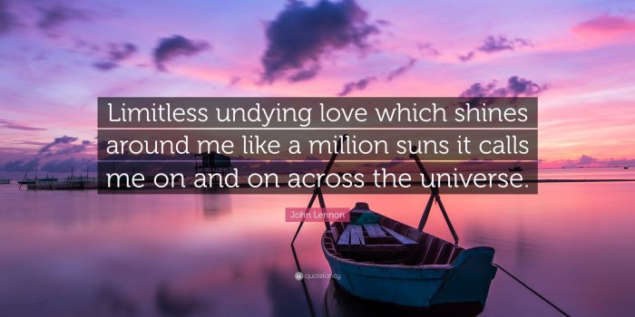 3840x2160 John Lennon Quote: “Limitless undying love which shines around me