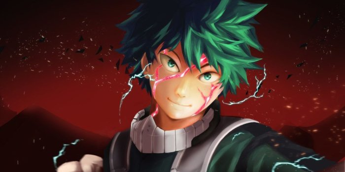 1024x791 Green hair, anime, anime boy, Izuku Midoriya wallpaper | Boku No