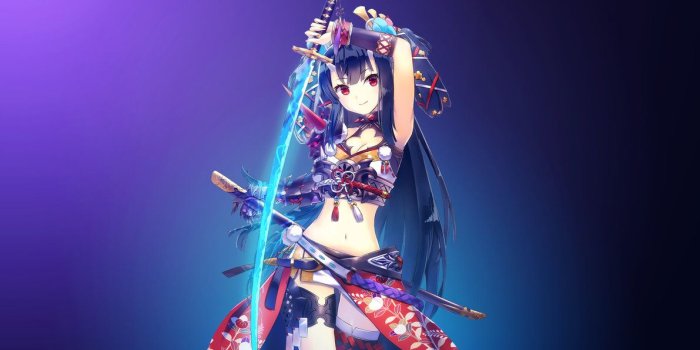 1191x670 Anime 4K UHD wallpaper Oni Girl (by AssassinWarrior) | Free Desktop