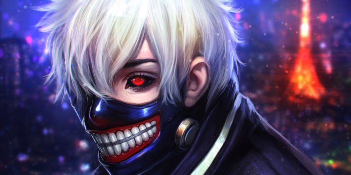 1600x900 Tokyo Ghoul, Darkness, Anime, Supervillain, Ken Kaneki 16:9 HD+