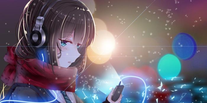 2500x1800 Anime Girl with Headphones Wallpapers - Top Free Anime Girl with