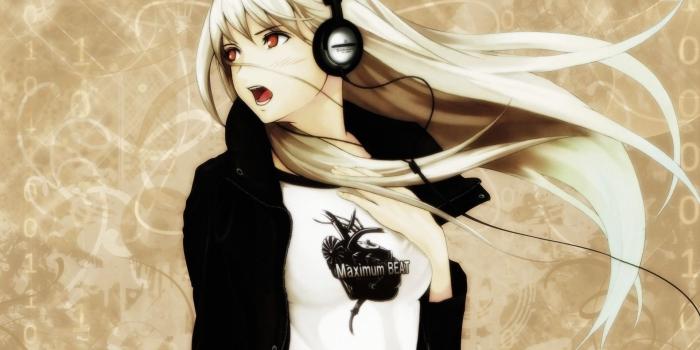 1920x1080 Girl with headphones wallpaper - Anime wallpapers - #12100