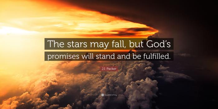 3840x2160 J.I. Packer Quote: “The stars may fall, but God's promises will