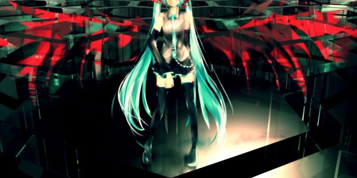 1244x700 Hatsune Miku dark Vocaloid wallpaper | 1600x900 | 788151 | WallpaperUP