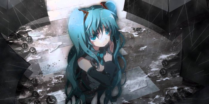 1280x720 [Hope] Hatsune Miku - Rain of Lamentation (mp3, wallpaper, HD)