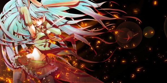 1600x1200 Download 1600x1200 Wallpaper Anime, Hatsune Miku, Dark, Standard 4:3