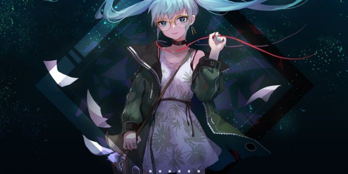 1920x1200 Download wallpapers Hatsune Miku, darkness, manga, anime characters