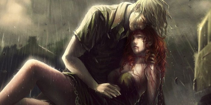 1024x1024 Anime Sad Couple Wallpapers