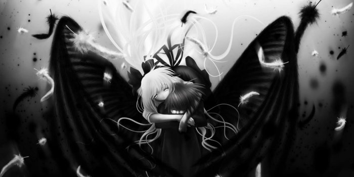 1920x1200 angel and devil love - Google Search | anime | Sad anime, Dark angel