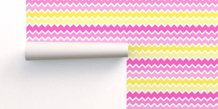 1024x1024 Hot Pink Yellow Ombre Chevron Zigzag on Isobar by decamp_studios