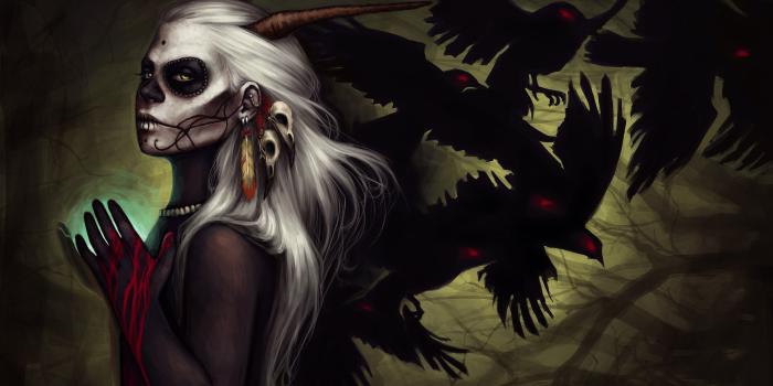 5000x2812 Sugar Skull, Crow HD Wallpapers / Desktop and Mobile Images & Photos