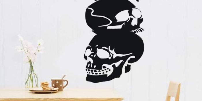 1000x1000 Amazon.com: ShopSquare64 Halloween Skull Crow DIY Wall Sticker