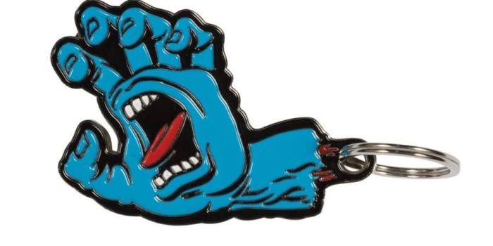 900x900 Santa Cruz Skateboards Santa Cruz Screaming Hand Keychain - Blue