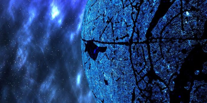 938x1668 Download wallpaper 938x1668 planet, space, universe, galaxy, blue