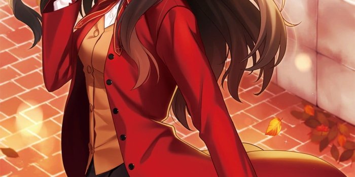 1200x1649 Girl wearing red and brown top anime character digital wallpaper HD