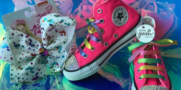 1600x1200 Jojo Siwa Inspired DREAM Tour Custom Converse Shoes and Authentic Signature  Hair Bow Set
