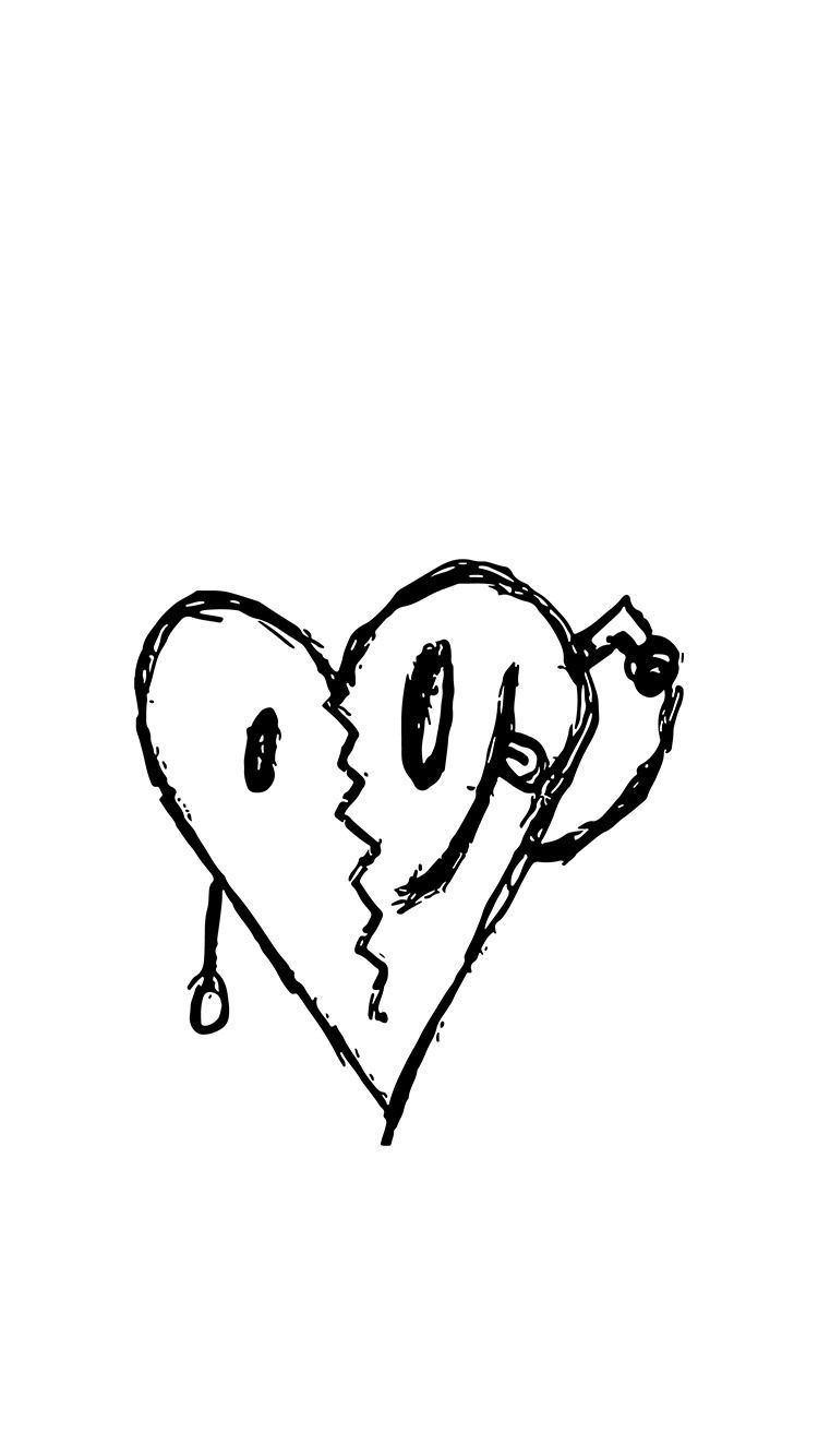 750x1334 Broken Heart Wallpaper Xxxtentacion Tattoo