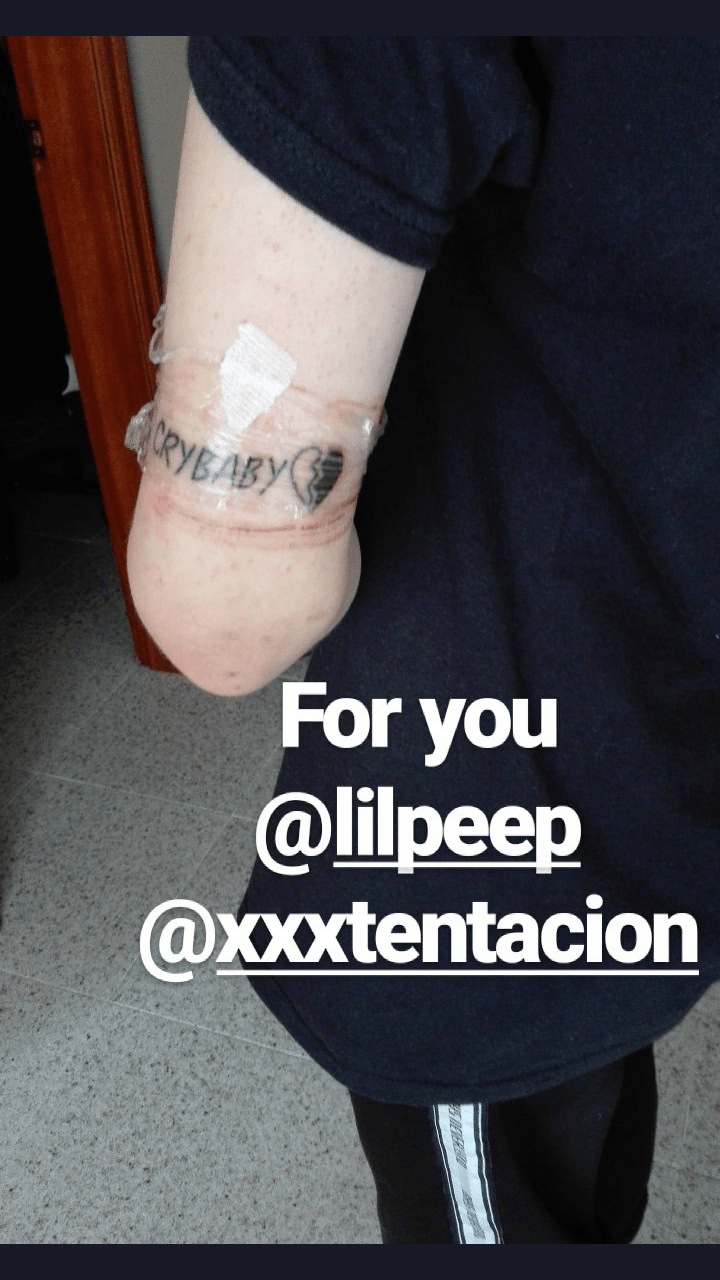 720x1280 Lil Peep Broken Heart Tattoo – Free Download Wallpaper