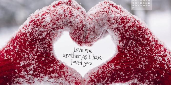 1280x1024 January 2016 - Love One Another Desktop Calendar- Free January Wallpaper