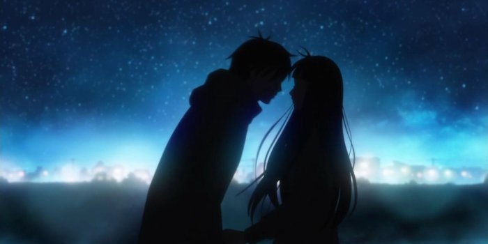 1280x720 Wallpapers Romantic Kiss Anime Boy Couple Girl Kimi Ni Todoke Night