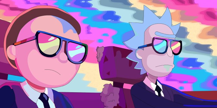 3440x1440 HD wallpaper: Rick and Morty, Run the Jewels, vector graphics