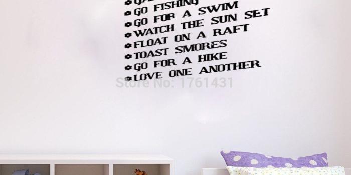 1000x948 US $11.25 |gaze at the stars go fishing...love one another home decoration  wallpaper quote living room decorative stickers murals-in Wall Stickers