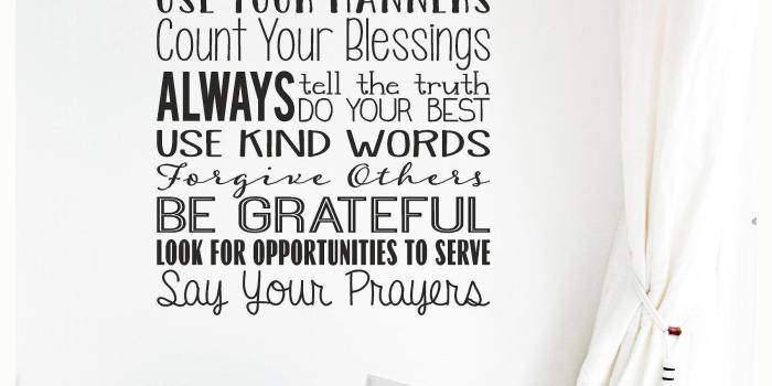 1800x1800 Love One Another House Rules Vinyl Lettering Wall Decal Sticker Home Decor