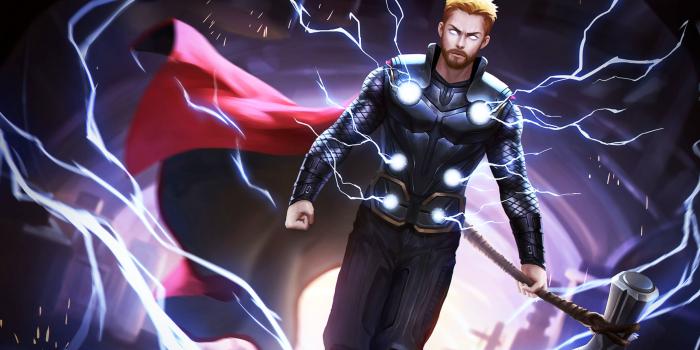 2560x1440 Art Thor With New Hammer In Avengers Infinity War - STATELYWALLPAPER.COM