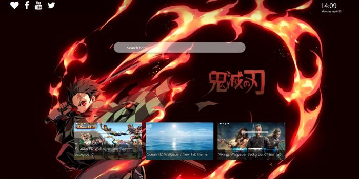 1919x969 Kimetsu no Yaiba Wallpaper New Tab Background - New Tabsy