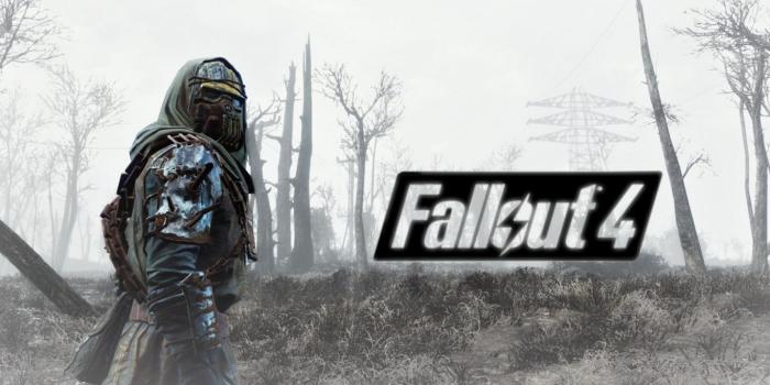 1366x768 Fallout 4 Game Poster Logo Soldier Field HD Background Wallpaper