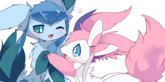 2039x1378 Glaceon & Sylveon - Images By @_whitelate_ Twitter | Eeveelutions