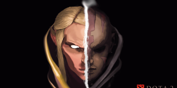 1920x1080 I painted an Invoker/Antimage Wallpaper using only a mouse. : DotA2