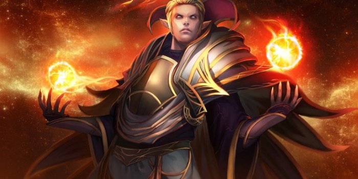 1332x850 Wallpaper fire, MAG, fire, dota 2, invoker images for desktop
