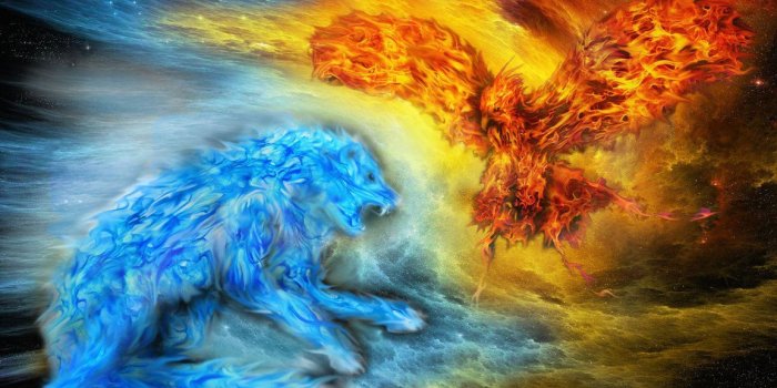 1153x692 Image detail for -Ice Vs Fire by ~ev-r-more578 on deviantART | Fire