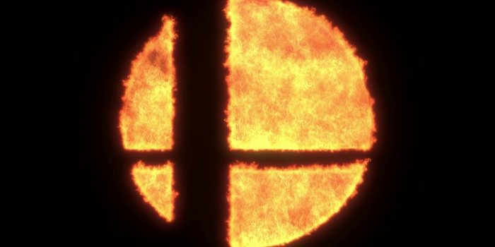 1280x720 Super Smash Bros. Ultimate Fire Logo